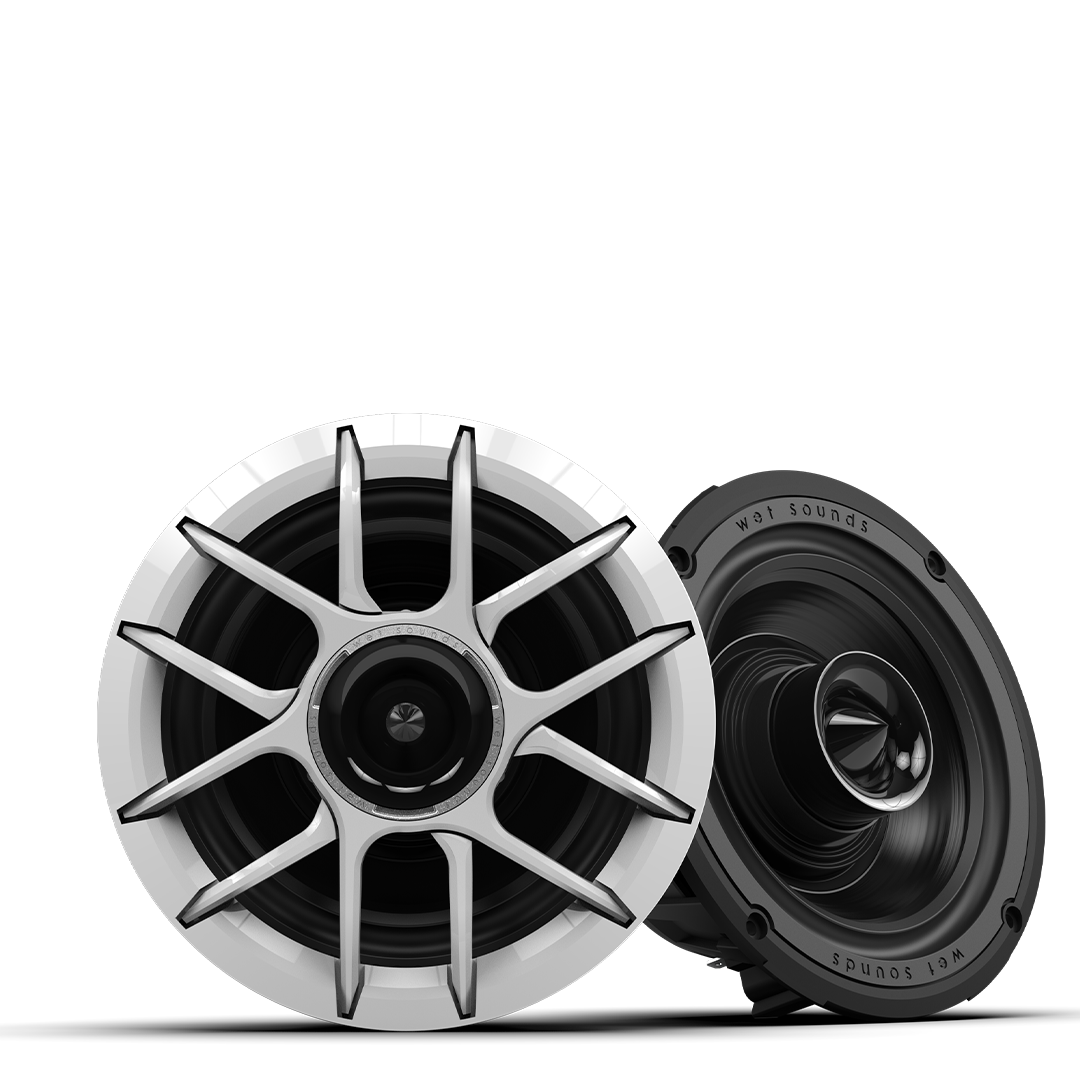 Wet Sounds ZERO 6.5 inch white coaxial speaker with horn loaded tweeter