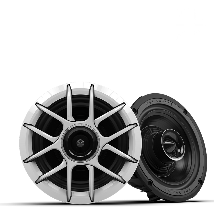 Wet Sounds ZERO 6.5 inch white coaxial speaker with horn loaded tweeter