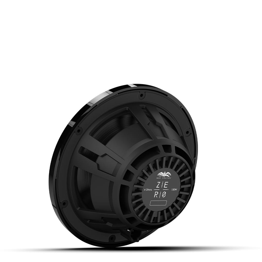Pair of Wet Sounds ZERO 8 black speakers built for powerful outdoor audio