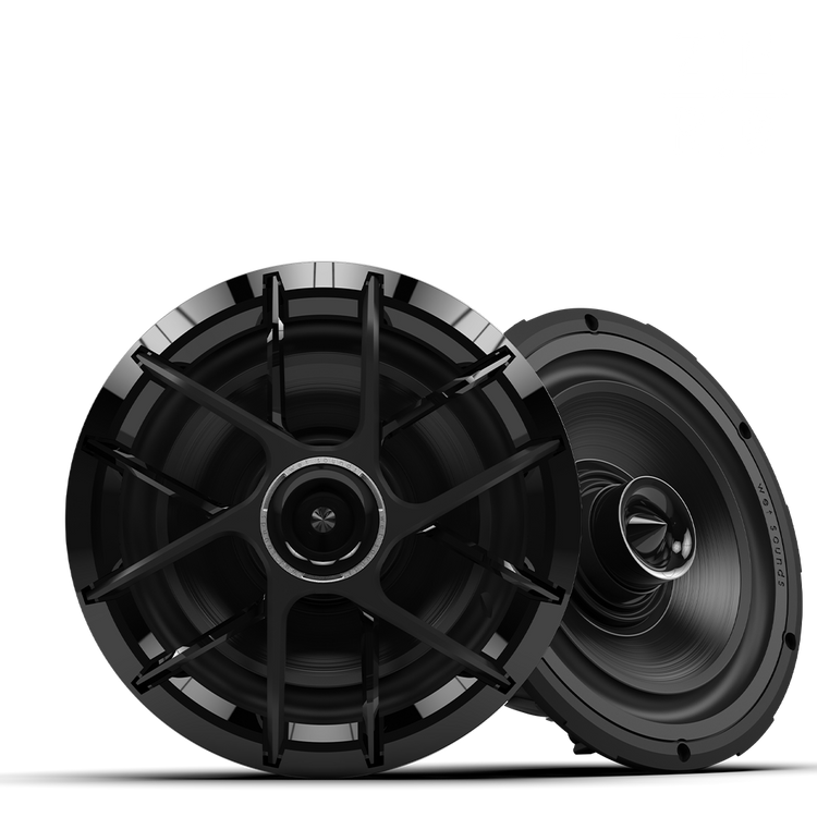 Wet Sounds ZERO 8 inch black coaxial speaker with horn loaded tweeter