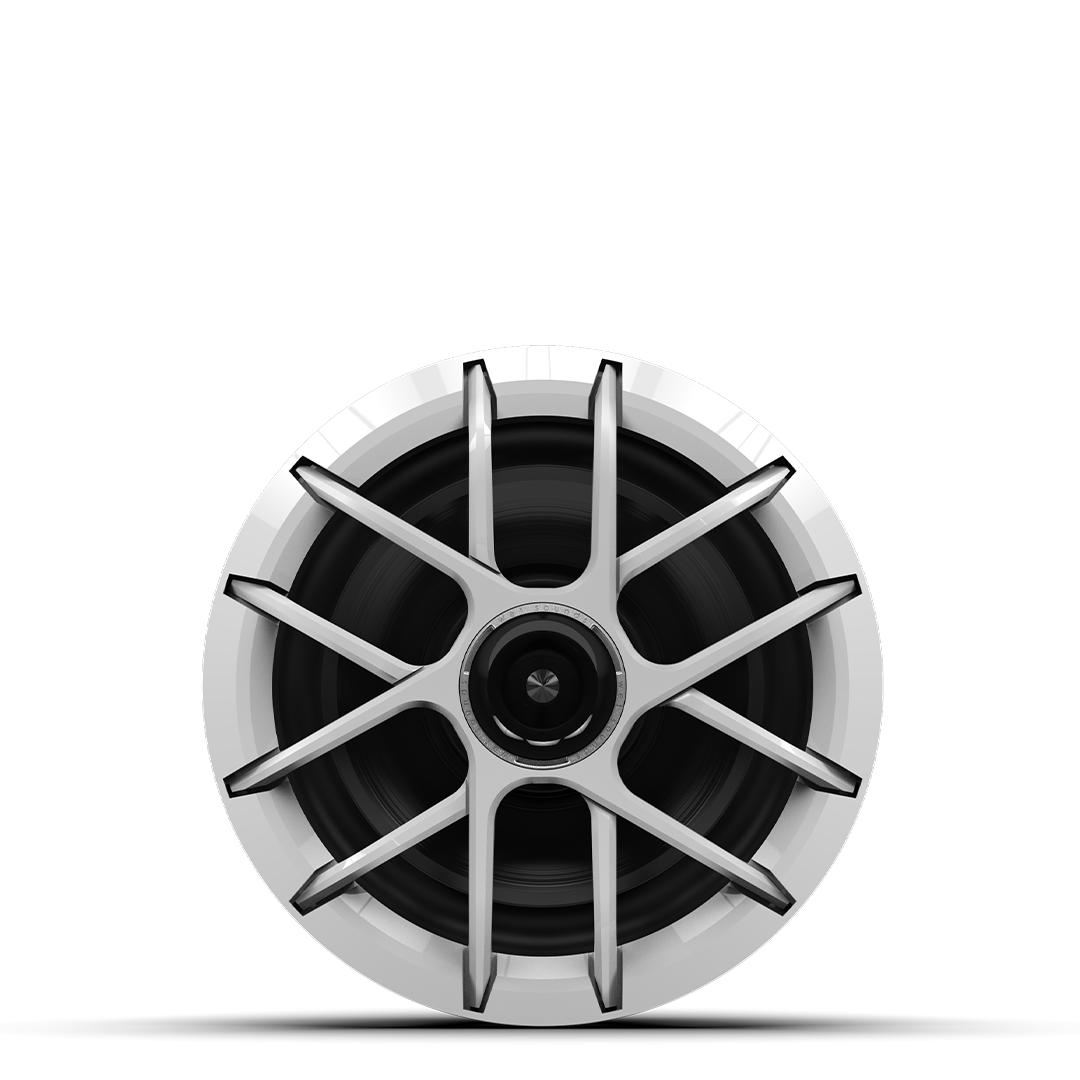 Wet Sounds ZERO 8 white speaker designed for high output marine and powersports audio